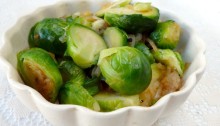 No-bake brussels sprouts and caramelised onions