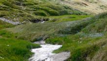 Mountain creeks are fed from the last snow in Australia's Snowy Mountains