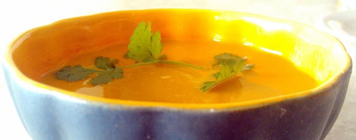 A few spices make this an Indian spiced pumpkin soup, and it's delicious